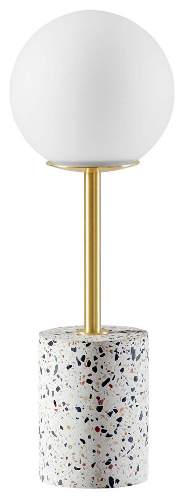 Logic Terrazzo Table Lamp, White