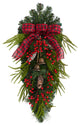 Nearly Natural W1279 24 Holiday Christmas Pine Cones, Berry and Bells Wreath