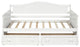 Gewnee Wood Twin Size Daybed with 2 Drawers in White