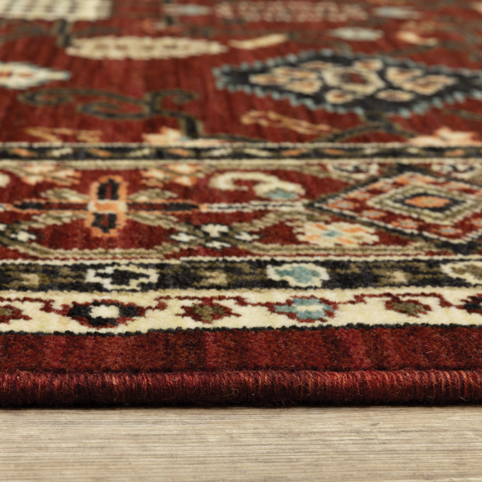 Oriental Weavers Lilihan Indoor Rug Red/ Black 6'7" X 9'6"