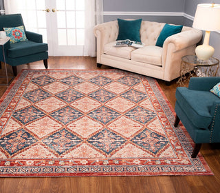 Noori Rug Low-Pile Jerald Red/Blue Rug