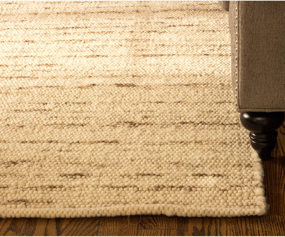 Casual Wool Rug Natural Ivory 5' X 7' Elements BERB-01