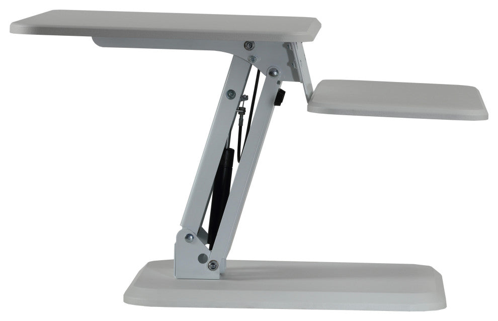 Cortesi Home Orbit Sit to Stand Adjustable Desktop Monitor Stand, White