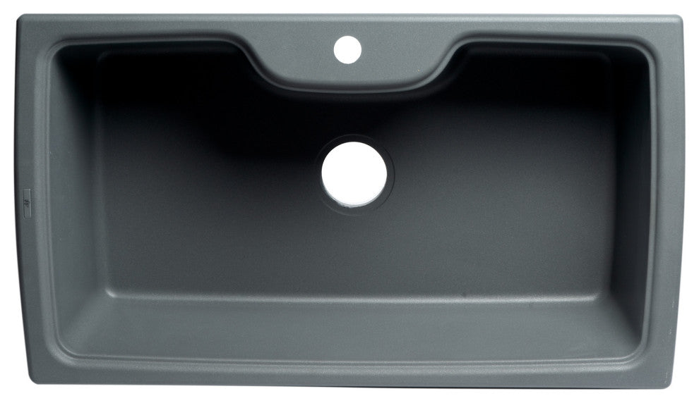 ALFI brand AB3520DI-T Titanium 35" Drop-In Single Granite Composite Kitchen Sin