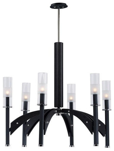 Maxim Lighting Merge 6-Light Chandelier, Black/Wenge
