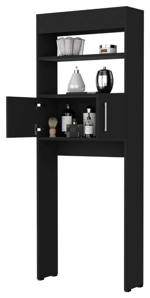 Over The Toilet Cabinet Jozz, Bathroom, Black