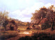 Joseph Thors Landscape With Figures Outside a Thatched Cottage Wall Decal