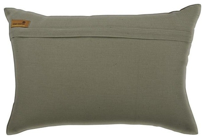 Grey Linen Metal Sequins Embroidery 12"x18" Lumabr Pillow Cover, Mermaid Mood