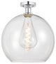 Innovations 616-1F-PC-G122-14 1 Light Semi-Flush Mount, Polished Chrome