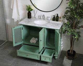 Home Living Single Bathroom Vanity, Vintage Mint, 42"
