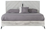 Nova Domus Alexa Italian Modern Gray Bed, Eastern King