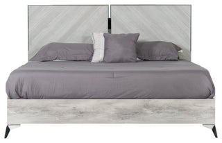 Nova Domus Alexa Italian Modern Gray Bed, Eastern King