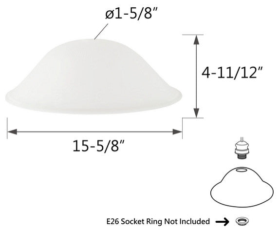 23118-01 Replacement Frosted Torchiere Lamp Glass(42mm) Shade