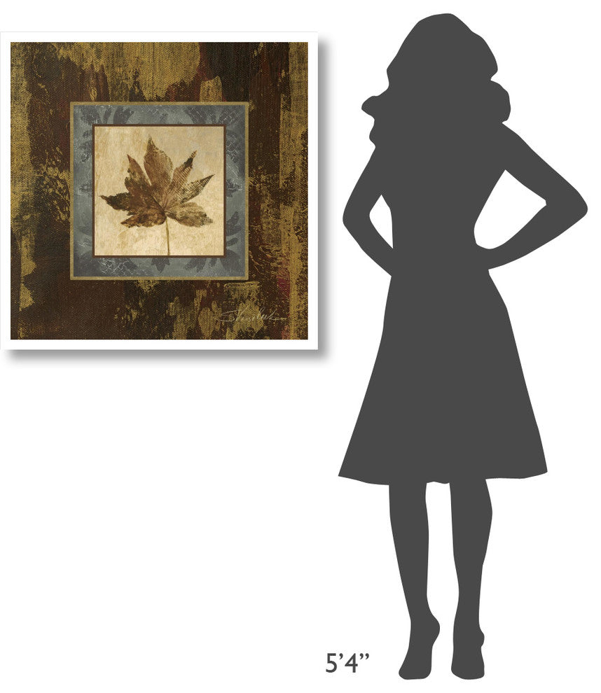 "Autumn Leaf Square IV" Digital Paper Print by Silvia Vassileva, 32"x32"