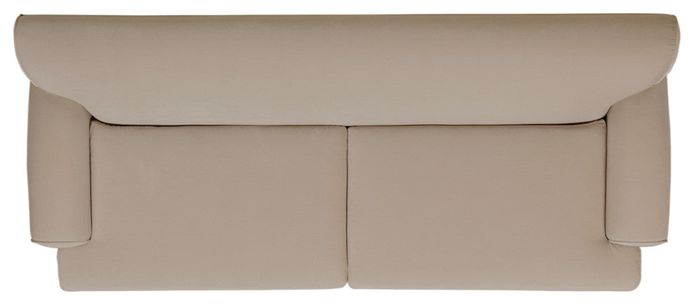 Alana Lawson Modern Farmhouse Tight Back Sofa, Mink Beige Performance Velvet