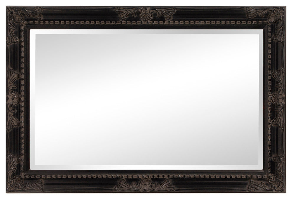 Howard Elliott Queen Ann Rectangular Mirror, Black