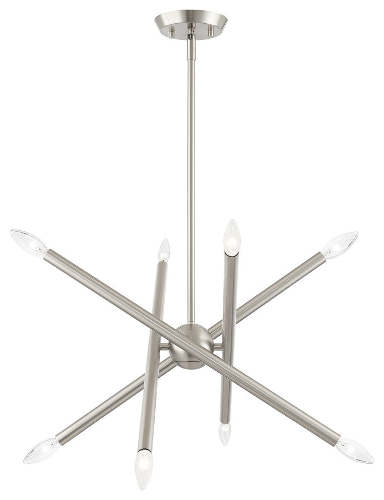 Livex Lighting Soho 8 Light Brushed Nickel Chandelier