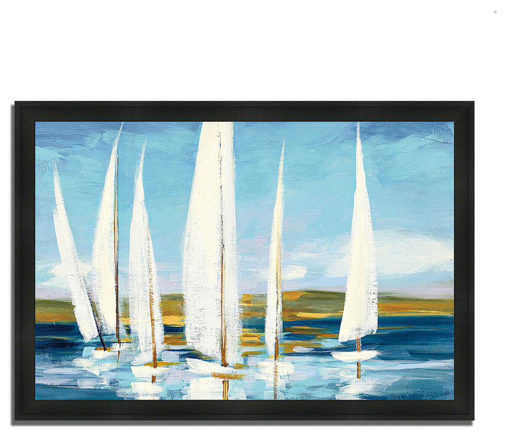 "Horizon" By Julia Purinton, Framed Painting Print, Ready To Hang