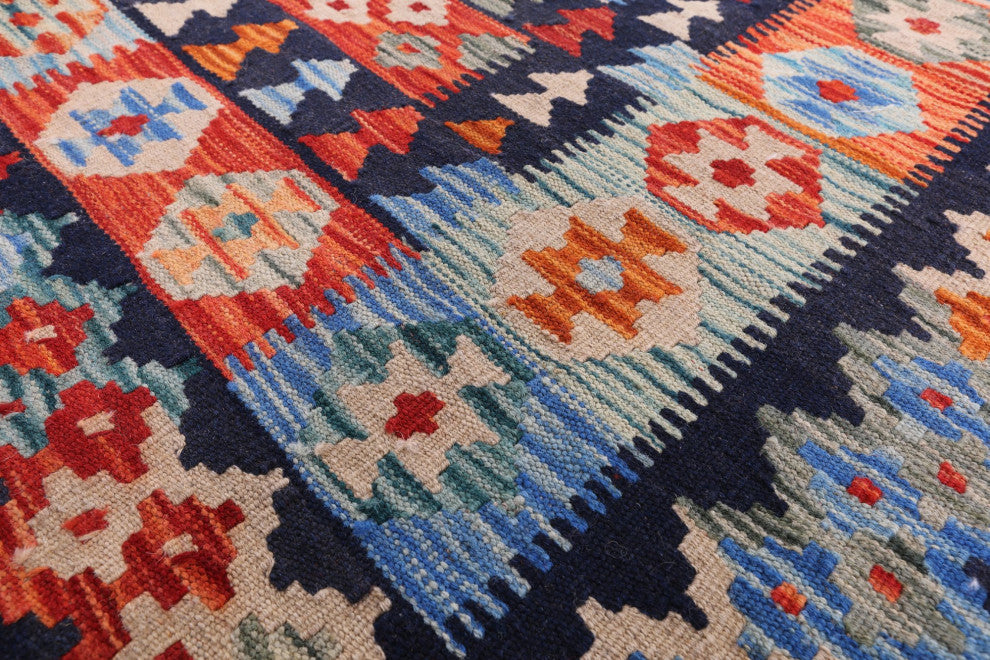 Wool On Wool Reversible Flat Weave Kilim Rug 8' 3" X 9' 9" Q9477