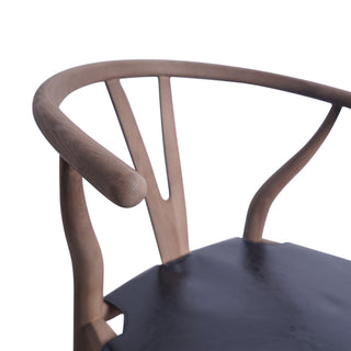 Cherry Mid-Century Boho Accent Chair, Black/Antique