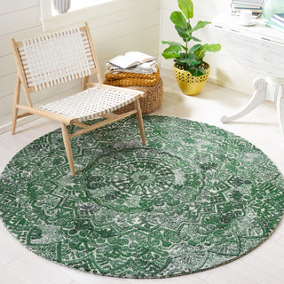 Safavieh Natural Fiber Collection MRQ110Y Rug, Green/Ivory, 4' X 4' Round