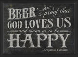 Beer is Proof Framed Artwork, Black, Small