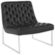 Modern Black Ibiza Upholstered Vinyl Lounge Chair