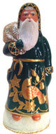 Schaller Paper Mache Candy Container- Santa Green Coat With Partridge
