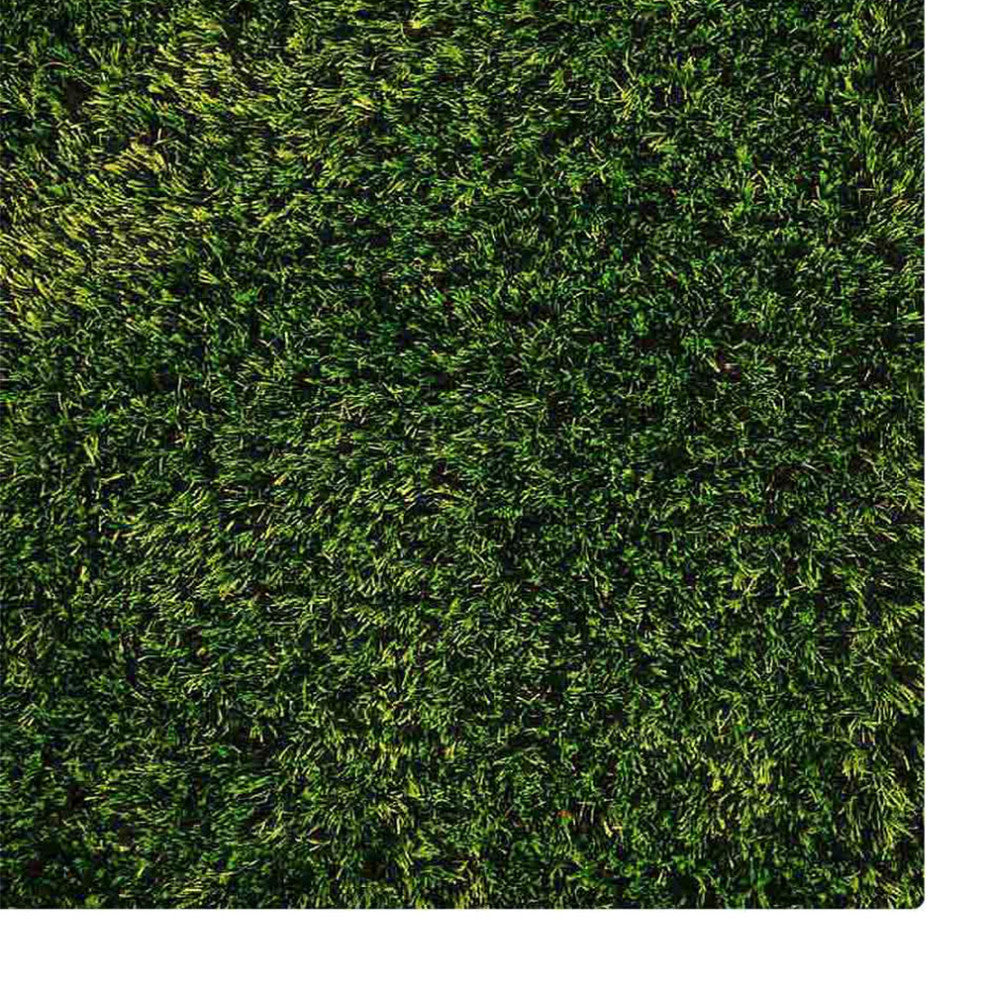 Hand Tufted Shag Polyester Area Rug Solid Green, [Square] 6'x6'