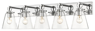 Zlite 483-5V-CH 5-Light Vanity, Clear