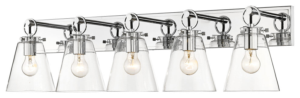 Zlite 483-5V-CH 5-Light Vanity, Clear