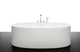 Ove Bath 72x36x22, Matte, Brushed Nickel Overflow
