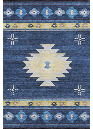 Addison Premium Washable Mayfield AMF179 Blue 5' x 7'6" Rug