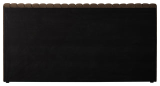 Nico Black Velvet Upholstered Bed, Brown, King