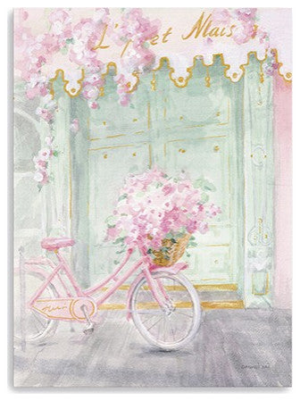 32" Pretty Pastel Pink Paris Canvas Wall Art