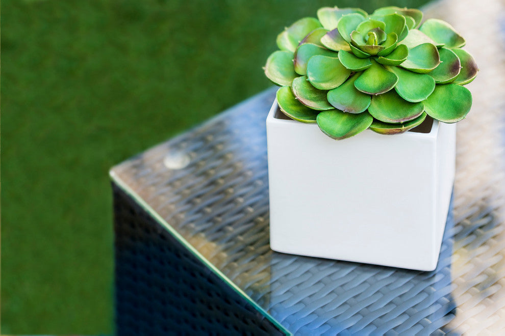 Ohana 5-Piece Deep Seating Sectional Set, Sunbrella Jockey Red, Black