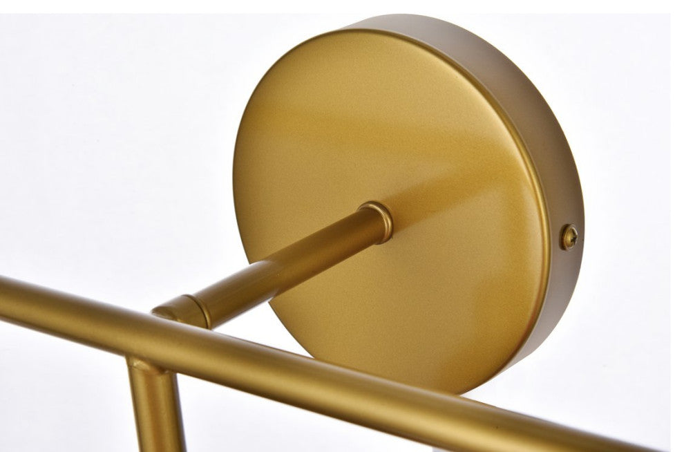 Helen 3-Light Bath Sconce, Brass With Clear Shade