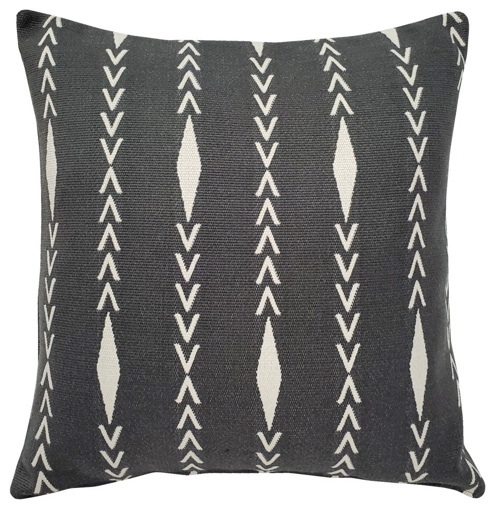 Diamond Ray Charcoal GrayThrow Pillow 20x20
