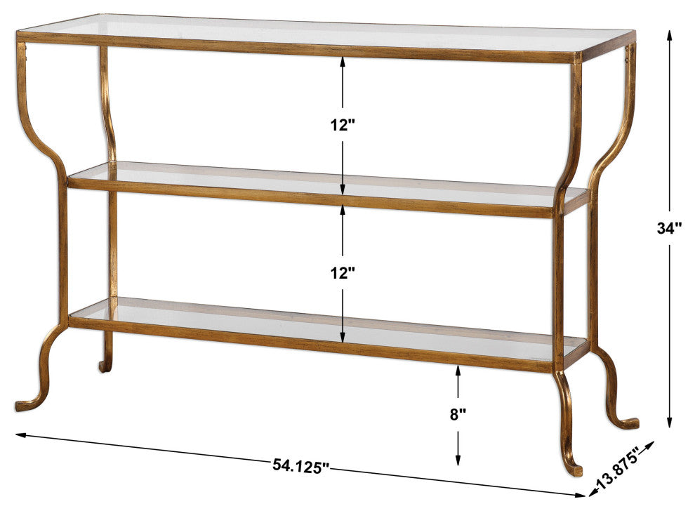 Uttermost Deline Gold Console Table