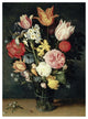 "Tulips, Roses and other Flowers in a Glass" Paper Art, 31"x42"