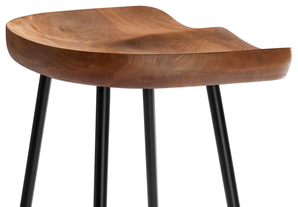 Concord Backless Wood Bar Stools - Set of 2