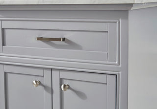 Amber Single Bathroom Vanity, Blue, Light Grey, 24"