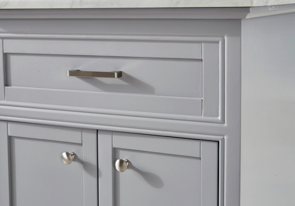 Amber Single Bathroom Vanity, Blue, Light Grey, 24"