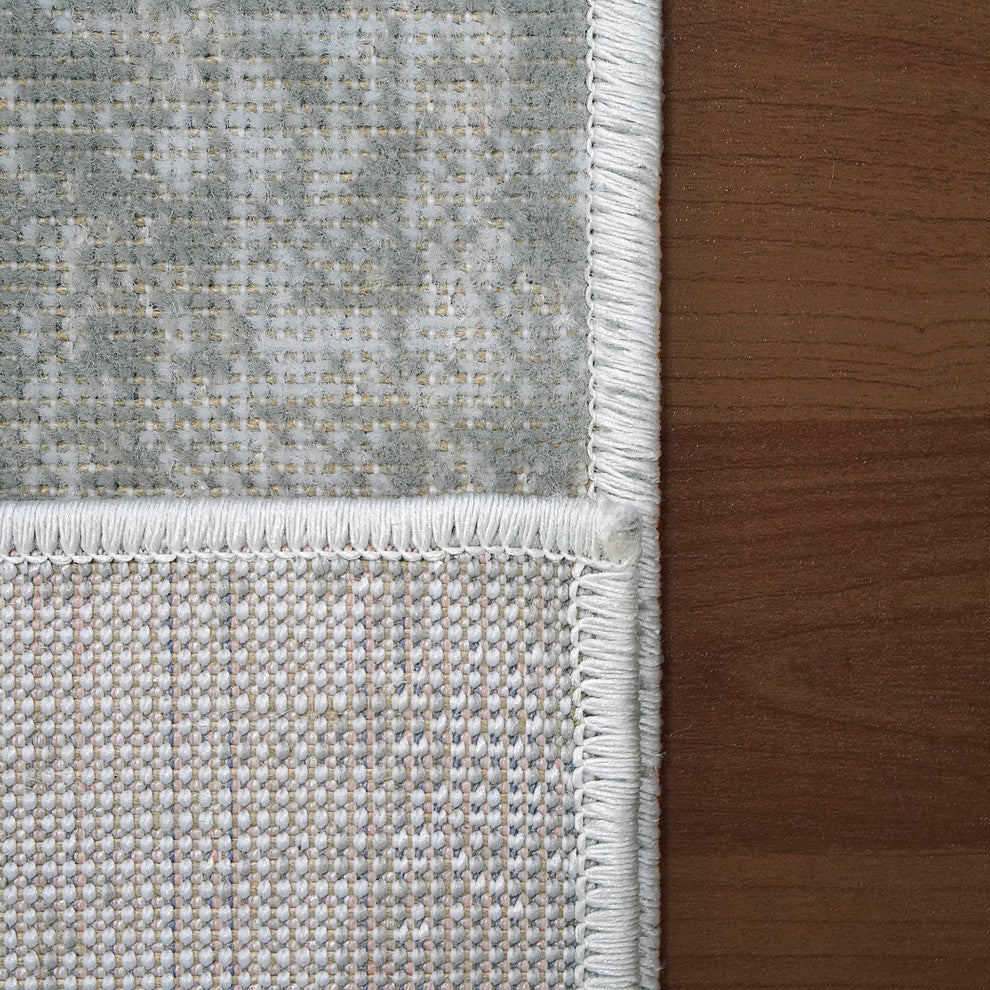Bristol Grey and Lt Blue Area Rug, 7.10'x10.10'