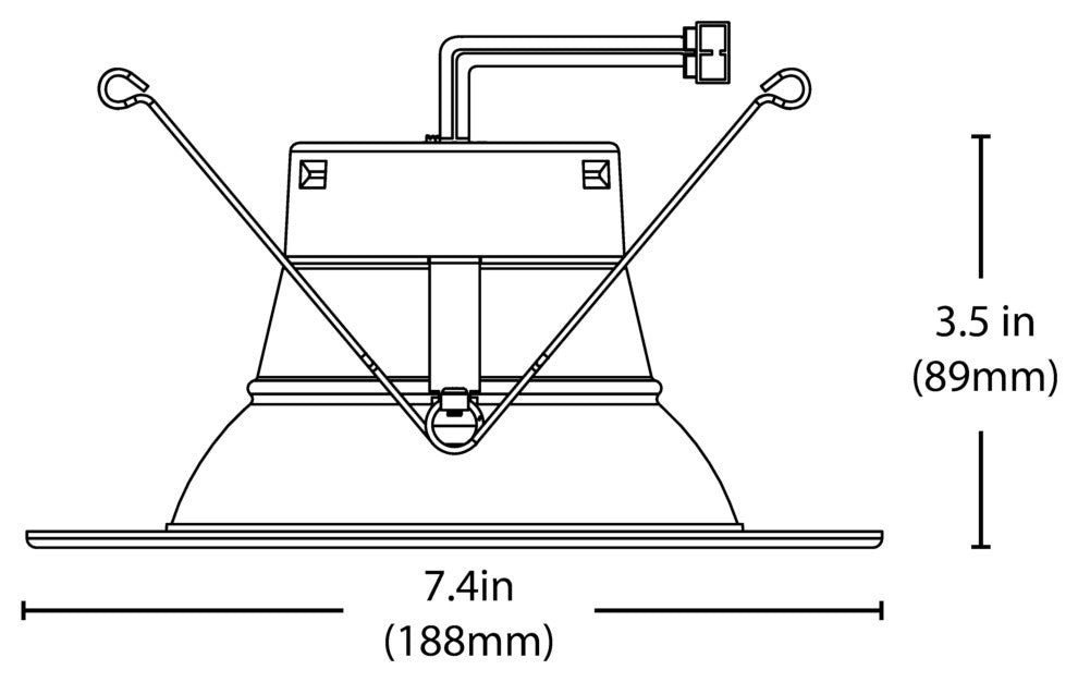 DLR566091203KWH-12PK 5/6", White Recessed LED Downlight, 12 Pack