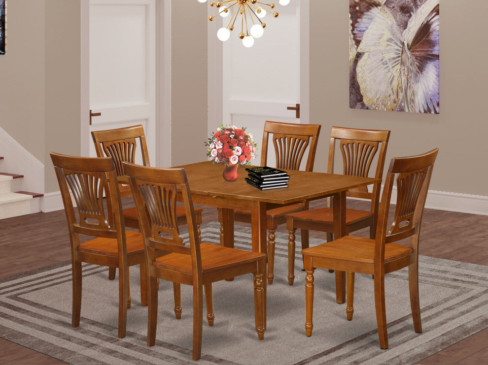 7 Pc Kitchen Nook Dining Set -Kitchen Table 6 Chairs For Dining Room