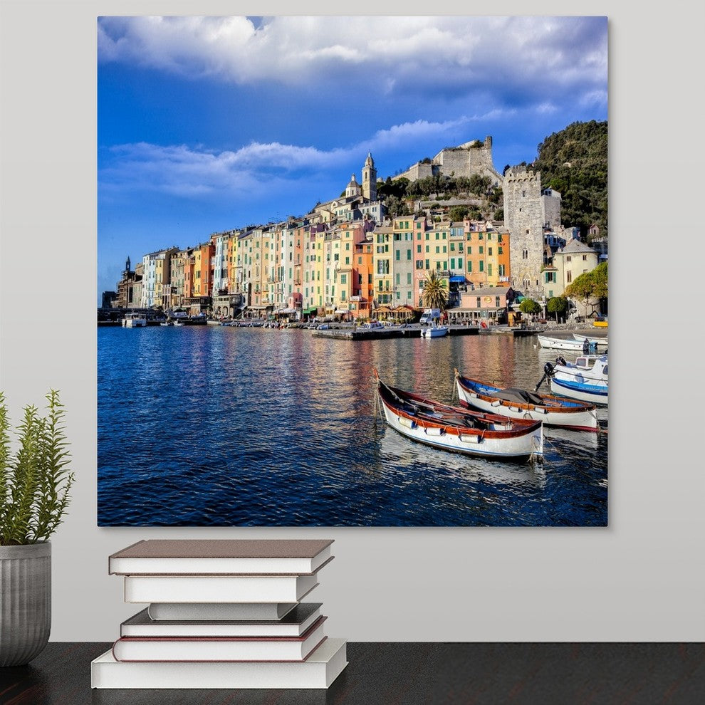 "Portovenere" Wrapped Canvas Art Print, 16"x16"x1.5"