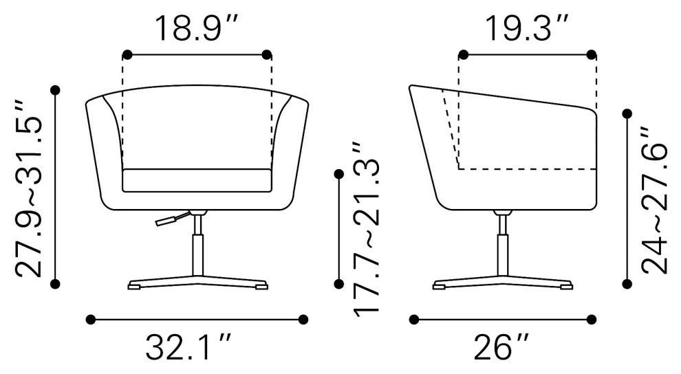 Accent Chair, Faux Vinyl Leather, Steel, White, Silver, Lounge Cafe Hospitality