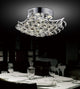 Queen 6 Light Flush Mount With Chrome Finish