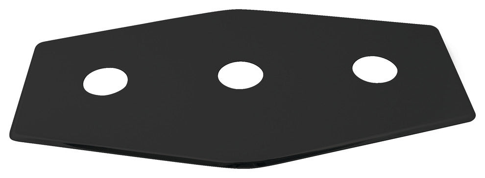 Three-Hole Remodel Plate In Powder Coated Flat Black